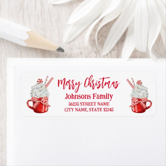 Weihnachtsretro niedliche Tasse Rotes Drehbuch Url (Insitu)