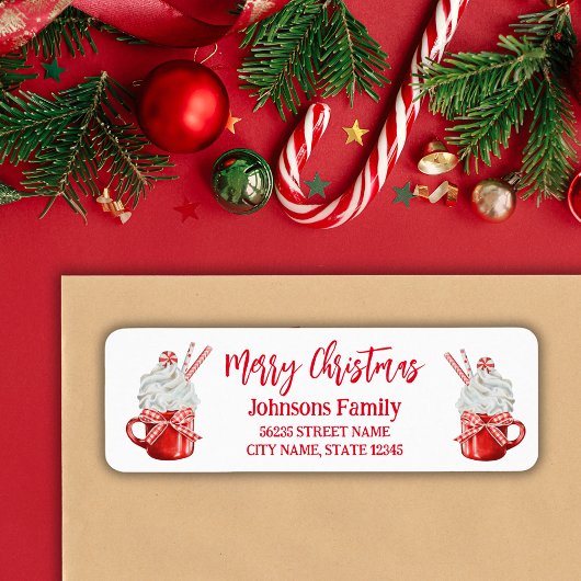 Weihnachtsretro niedliche Tasse Rotes Drehbuch Url