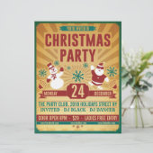 WeihnachtsRetro Party-Flyer Briefbogen (Stehend Vorderseite)