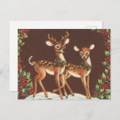 Weihnachtsretro Postkarte (Vorne/Hinten)