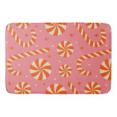 WeihnachtsRetromuster aus Candy Cany Badematte (Vorderseite)