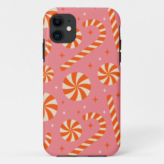 WeihnachtsRetromuster aus Candy Cany Case-Mate iPhone Hülle (Rückseite)