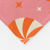 WeihnachtsRetromuster aus Candy Cany Fleecedecke (Ecke)