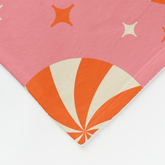 WeihnachtsRetromuster aus Candy Cany Fleecedecke (Ecke)