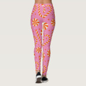 WeihnachtsRetromuster aus Candy Cany Leggings (Rückseite)