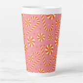 WeihnachtsRetromuster aus Candy Cany Milchtasse (Vorderseite)