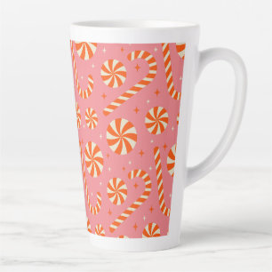 WeihnachtsRetromuster aus Candy Cany Milchtasse