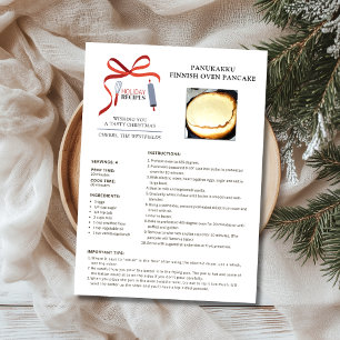 Weihnachtsrezept Finnischer Pfannkuchen aus dem Of Feiertagskarte
