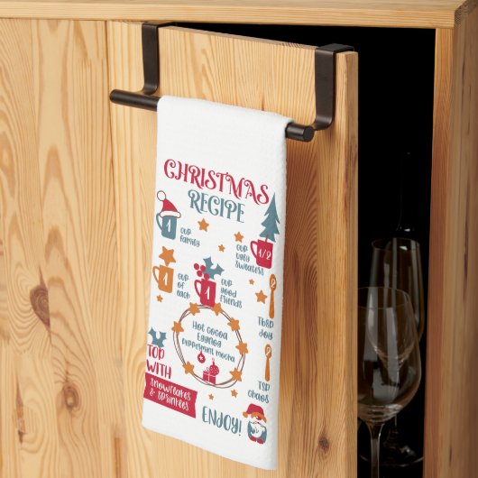 Weihnachtsrezept Geschirrtuch (Drittel gefaltet)