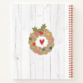 Weihnachtsrezept Kochbuch Lebkuchen Rustikales Hol Notizblock (Rückseite)