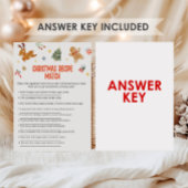 Weihnachtsrezept-Paarungsspiel Feiertagskarte