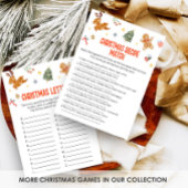 Weihnachtsrezept-Paarungsspiel Feiertagskarte