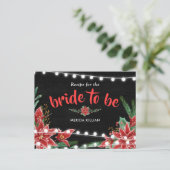 Weihnachtsrezepte für Bride in Poinsettia Postkarte (Stehend Vorderseite)