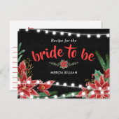 Weihnachtsrezepte für Bride in Poinsettia Postkarte (Vorne/Hinten)