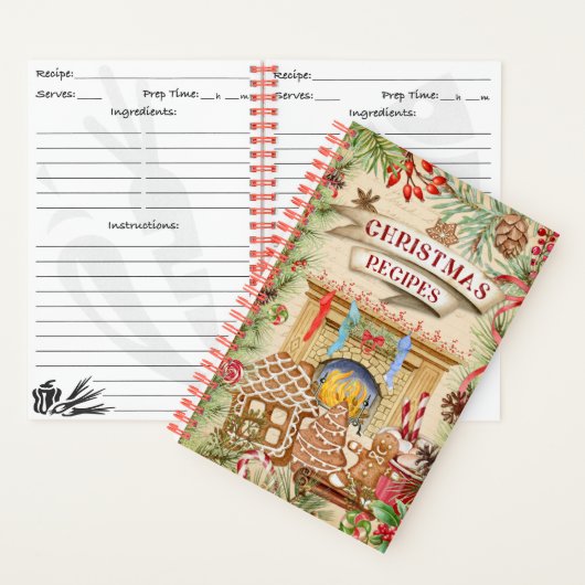 Weihnachtsrezepte Gingerbrot Rezept Notebook Notizblock (Innen)