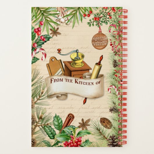 Weihnachtsrezepte Gingerbrot Rezept Notebook Notizblock (Rückseite)