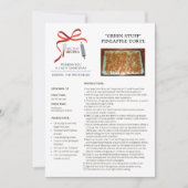 Weihnachtsrezepte Grüne Weihnachtskarte Feiertagskarte (Vorderseite)