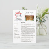 Weihnachtsrezepte Grüne Weihnachtskarte Feiertagskarte (Stehend Vorderseite)