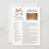 Weihnachtsrezepte Grüne Weihnachtskarte Feiertagskarte (Vorderseite)