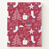 Weihnachtsrezepte Illustriertes Niedliches Muster Notizblock (Rückseite)