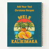 Weihnachtsrezepte Mele Kalikimaka Notizblock (Rückseite)