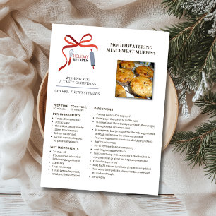 Weihnachtsrezepte Mincemeat-Muffins Weihnachtskart Feiertagskarte