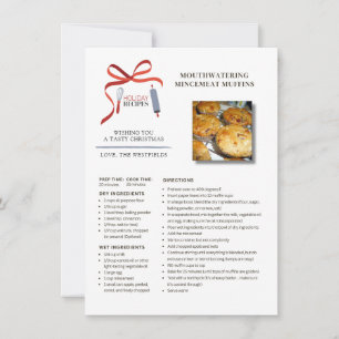 Weihnachtsrezepte Mincemeat Muffins Weihnachtskart Feiertagskarte