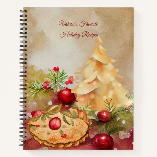 Weihnachtsrezepte Personalisiertes Notebook Notizblock (Vorderseite)