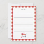 Weihnachtsrezepte Schwedische Nudeln Weihnachtskar Feiertagskarte (Rückseite)