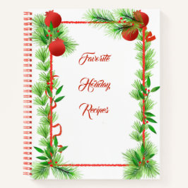 Weihnachtsrezeptorbuch Notizblock