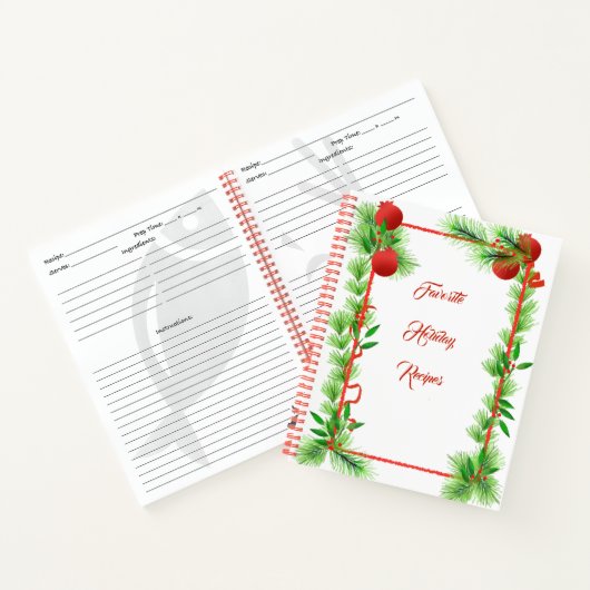 Weihnachtsrezeptorbuch Notizblock (Innenseite)