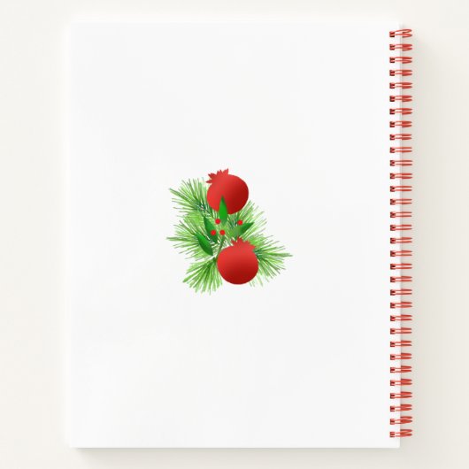 Weihnachtsrezeptorbuch Notizblock (Rückseite)