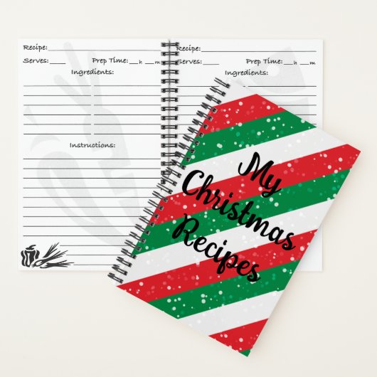 Weihnachtsrezeptorbuch Notizblock (Innen)