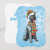 Weihnachtsriant Schnauzer Feiertagskarte (Vorne/Hinten)