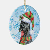 Weihnachtsriant Schnauzer Keramik Ornament (Rechts)