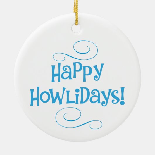 Weihnachtsriant Schnauzer Keramik Ornament (Hinten)