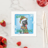 Weihnachtsriant Schnauzer Serviette (Beispiel)
