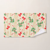 Weihnachtsribons und Hollies Badhandtuch Set (Handtuch)