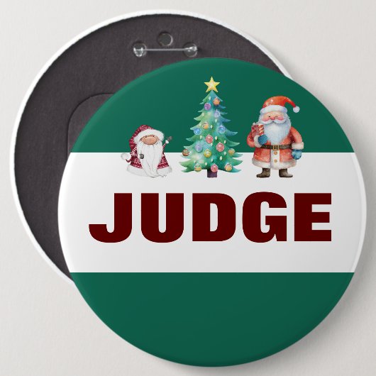 Weihnachtsrichter Button (Vorne & Hinten)