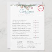 Weihnachtsriddles-Spiel Answer Card Feiertagskarte (Vorderseite)