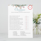 Weihnachtsriddles-Spiel Answer Card Feiertagskarte (Stehend Vorderseite)