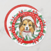 Weihnachtsriegel Klassischer Rundsticker Feiertagskarte (Vorne/Hinten)