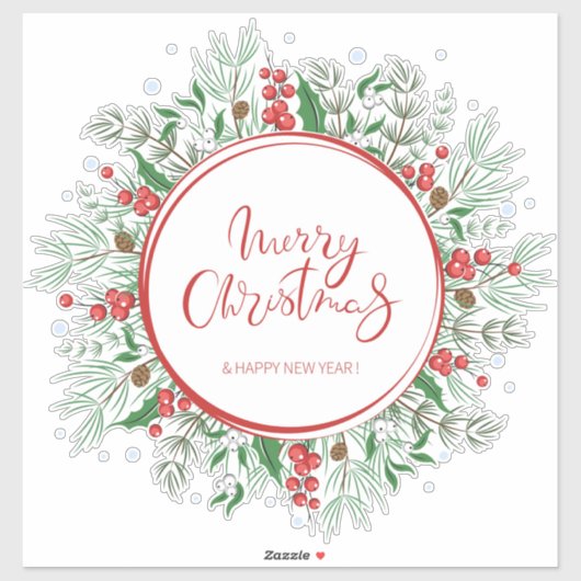 Weihnachtsriemenaufkleber Aufkleber (Blatt)