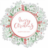 Weihnachtsriemenaufkleber Aufkleber (Vorderseite)