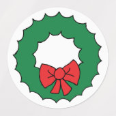 Weihnachtsriff Zeichnend Weihnachtsgarland-Clipart Etiketten (Design 2)