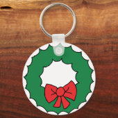 Weihnachtsriff Zeichnend Weihnachtsgarland-Clipart Schlüsselanhänger (Vorderseite)