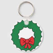 Weihnachtsriff Zeichnend Weihnachtsgarland-Clipart Schlüsselanhänger (Rückseite)