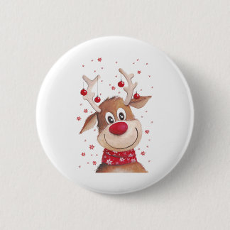 Weihnachtsrinder Button
