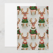 Weihnachtsrinder Einladung (Vorne/Hinten)