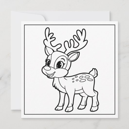 Weihnachtsrinder Feiertagskarte (Vorderseite)